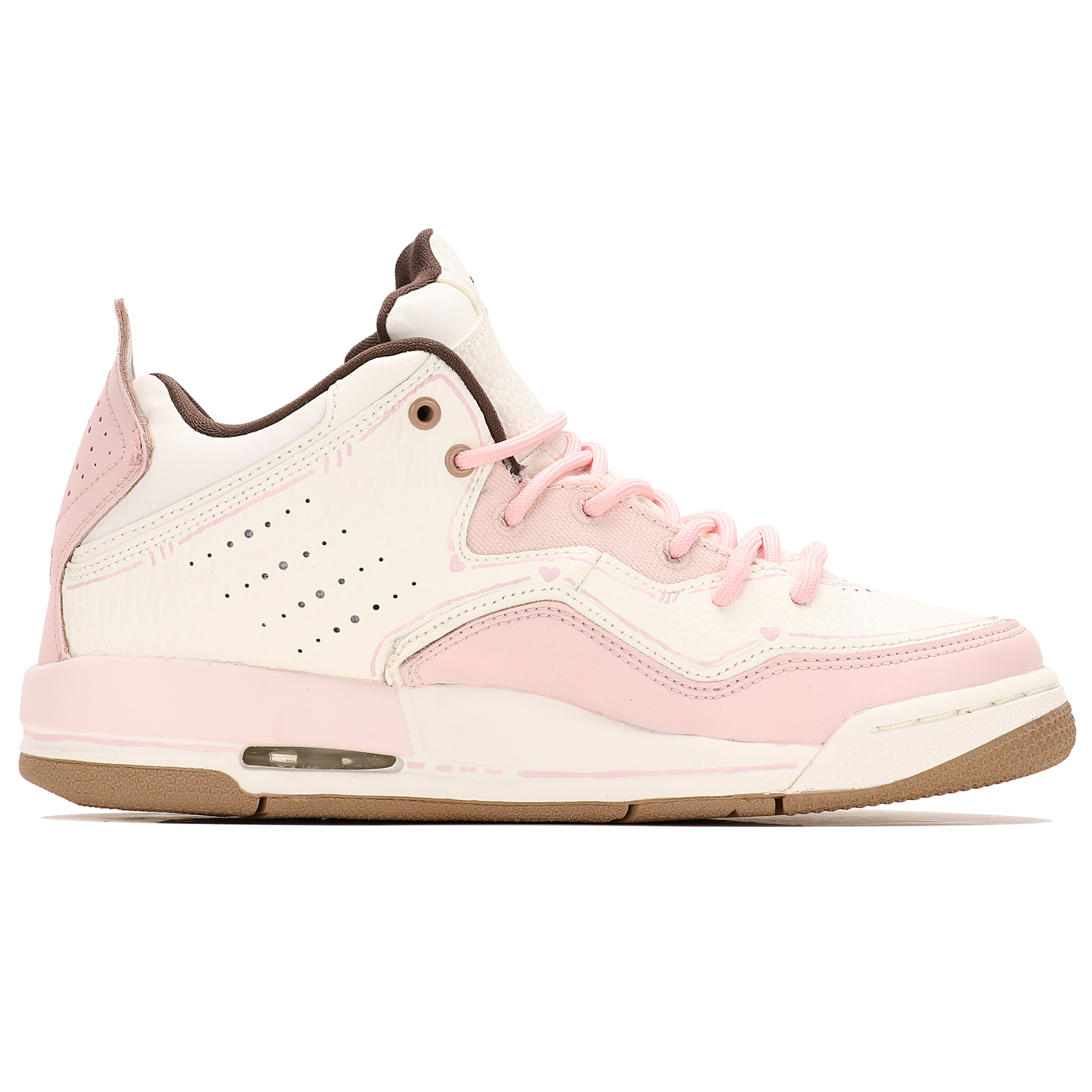 Jordan Courtside 23 Mid top детские баскетбольные кроссовки Pink White для подростков — фото 3