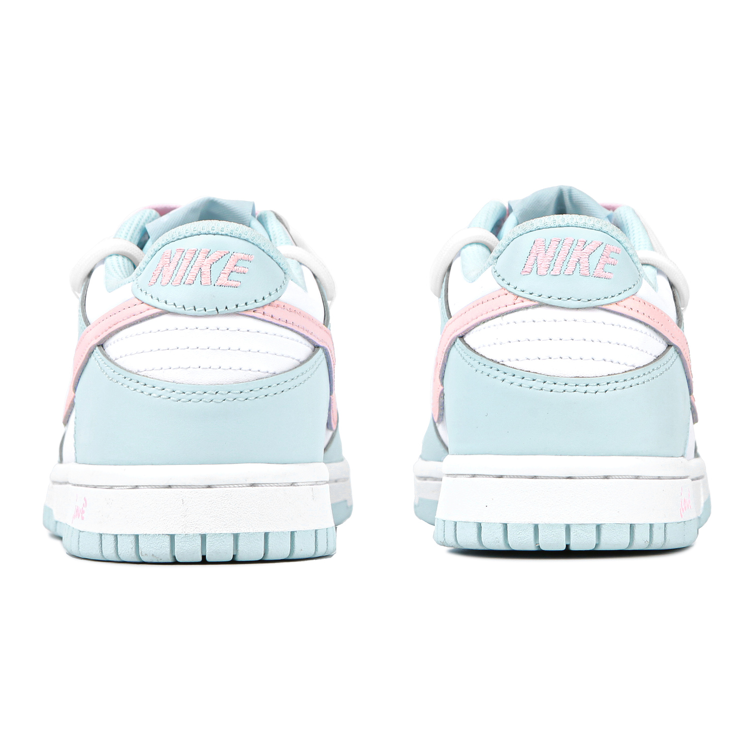 Кроссовки Nike Dunk Skateboarding Shoes Women's Low-top White/Blue/Pink, белый — фото 4