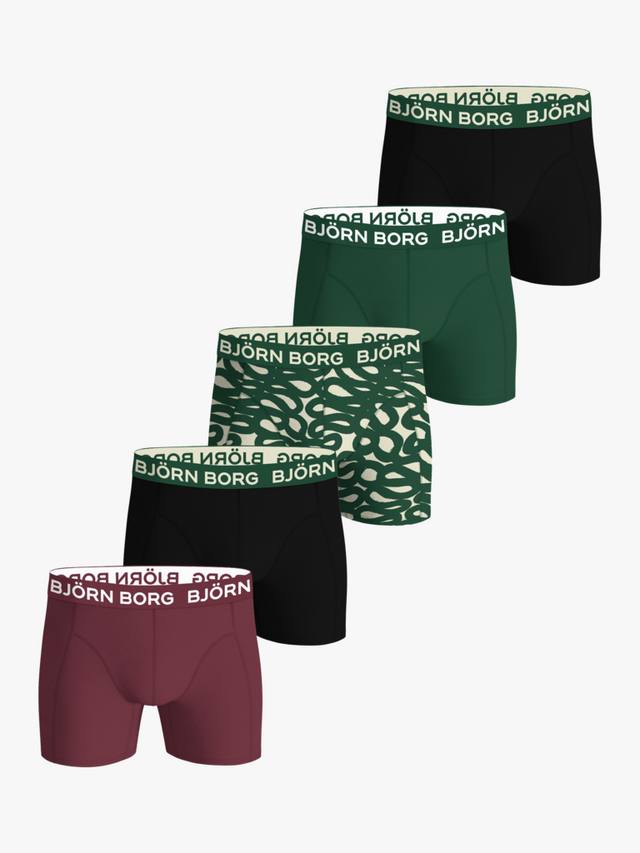 

Хлопчатобумажные эластичные плавки Björn Borg, цвет Green Mid