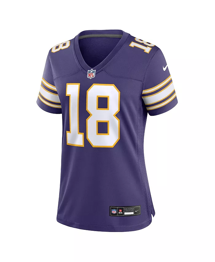 Женская майка запасного игрока Джастина Джефферсона из Minnesota Vikings Nike, фиолетовый — фото 3