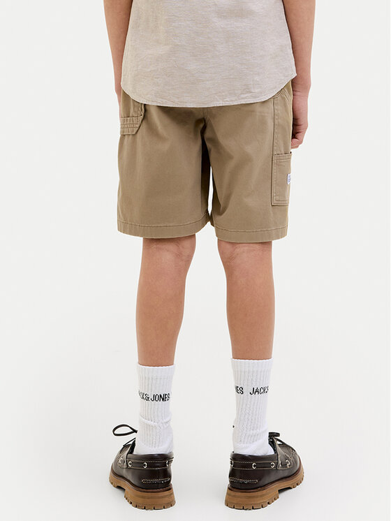 Шорты свободного кроя из ткани Tony 12268938 Jack&Jones Junior, коричневый — фото 3