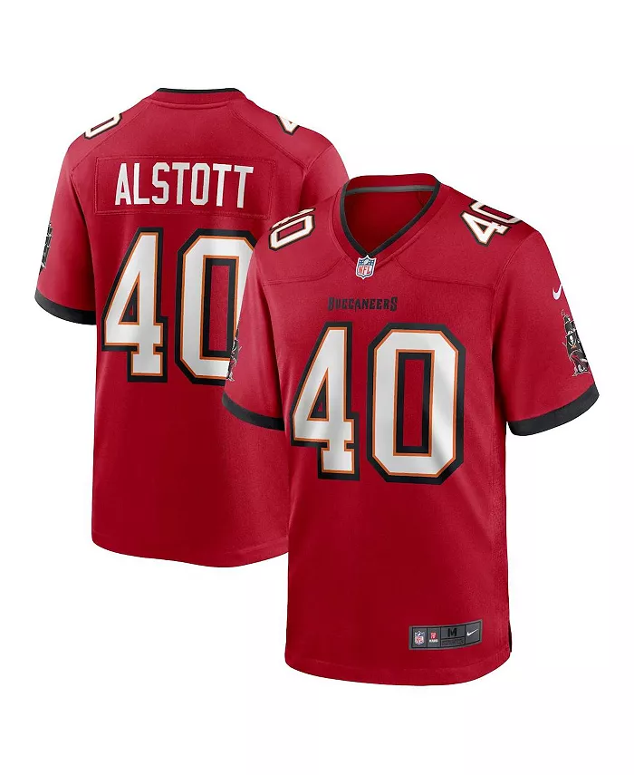 

Мужская игровая футболка Mike Alstott красная Tampa Bay Buccaneers (игрок на пенсии) Nike