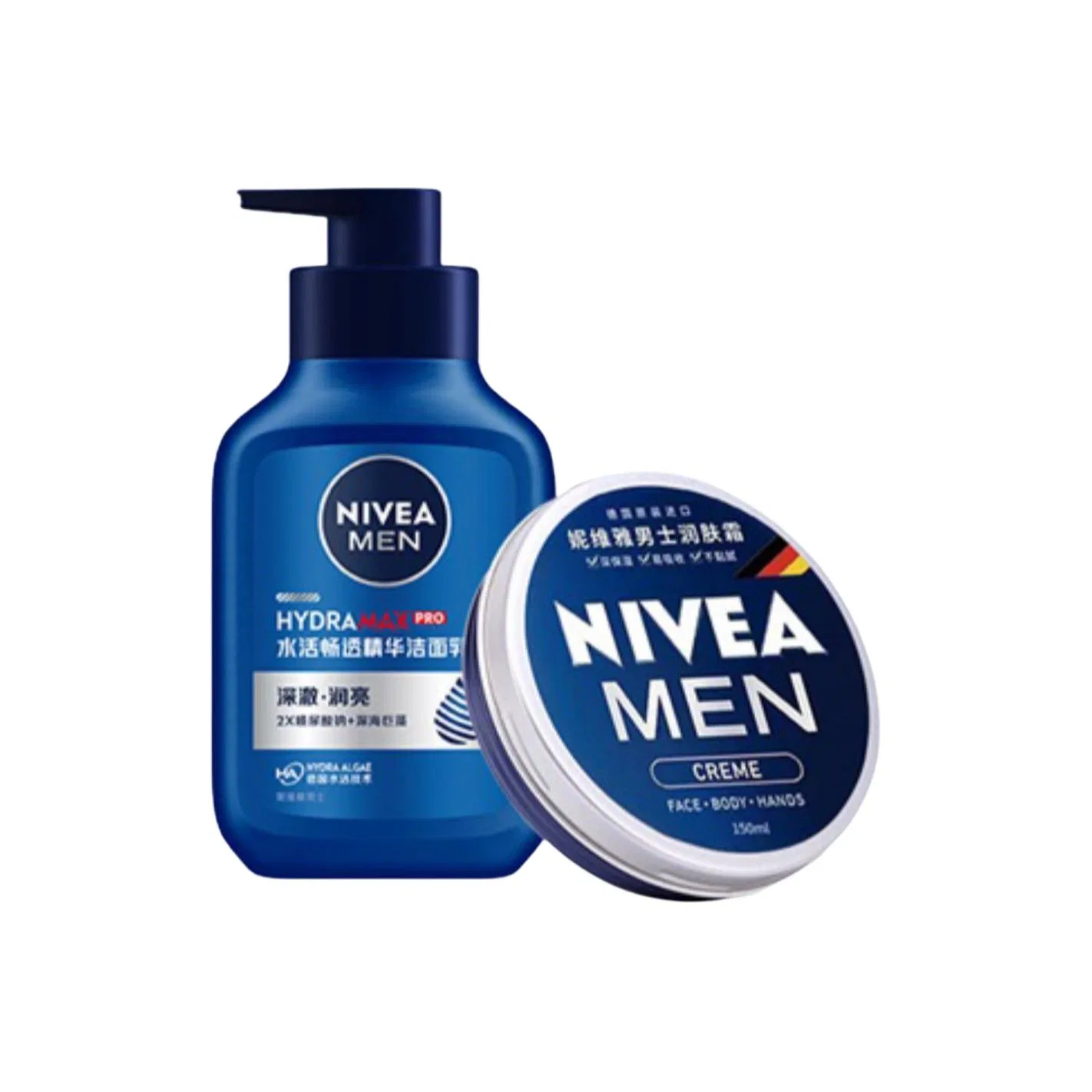 Набор для ухода за кожей NIVEA Men's Moisturizing Cream 150ml + Cleansing Gel 150g