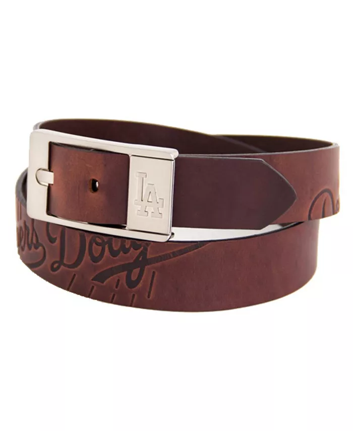 

Мужской коричневый кожаный ремень Los Angeles Dodgers Brandish Eagles Wings