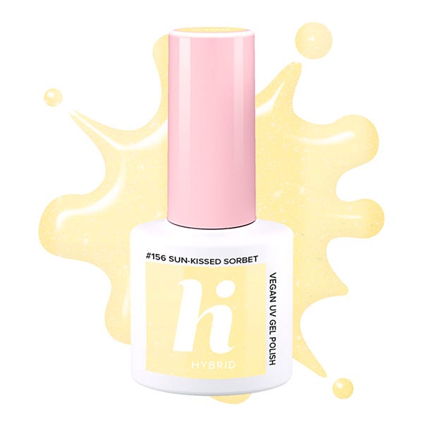 

Полуперманентный лак для ногтей HI HYBRID Vegan UV Gel Polish Glitter, 156 Sun-Kissed Sorbet