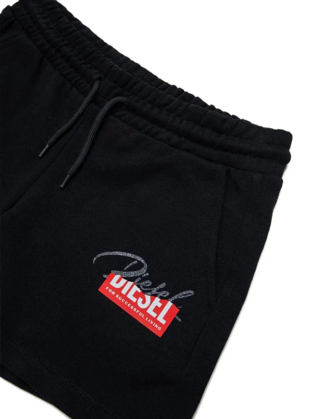 Комплект из футболки и шорт с логотипом Diesel Kids, черный — фото 4