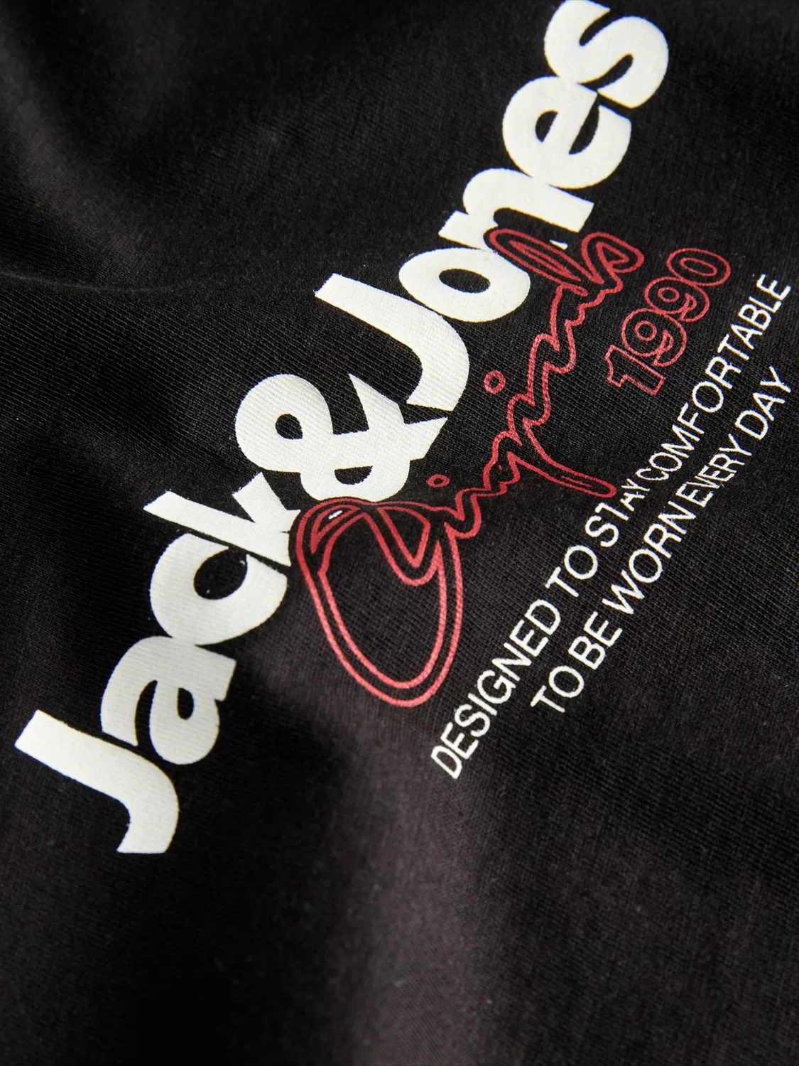 Детская футболка Jack & Jones Junior JORCASSIS черного цвета — фото 3