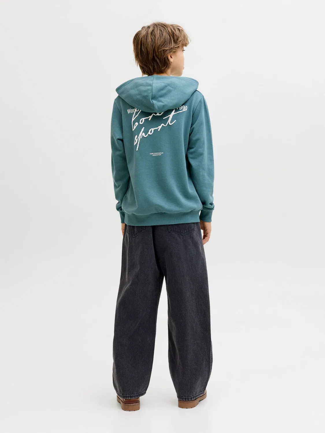 Широкие джинсы 'JJIron JJOriginals' Jack & Jones Junior, Black Denim — фото 4