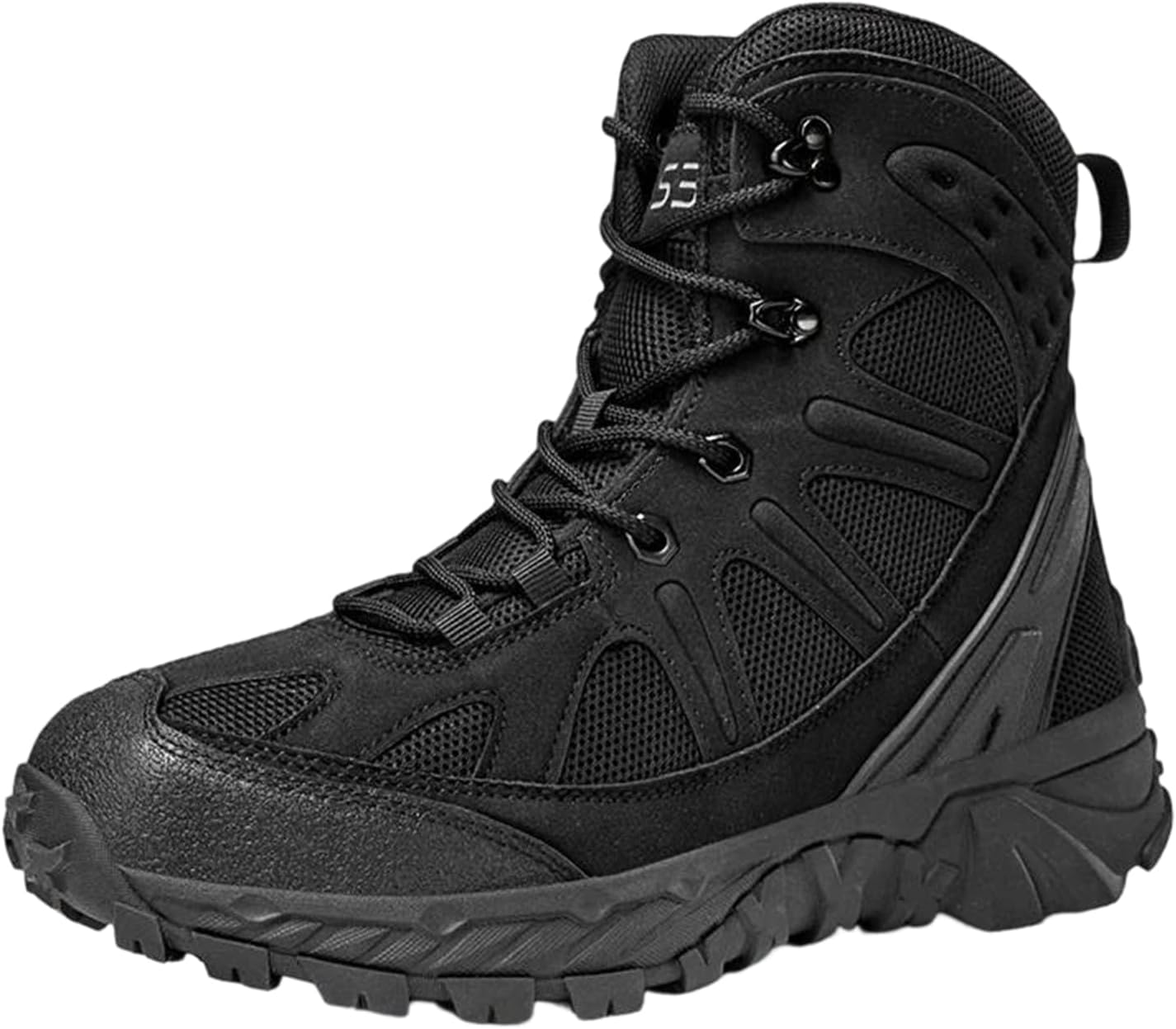 

Мужские водонепроницаемые походные ботинки Alloaone, дышащие тактические треккинговые туфли, легкие ботинки, черный