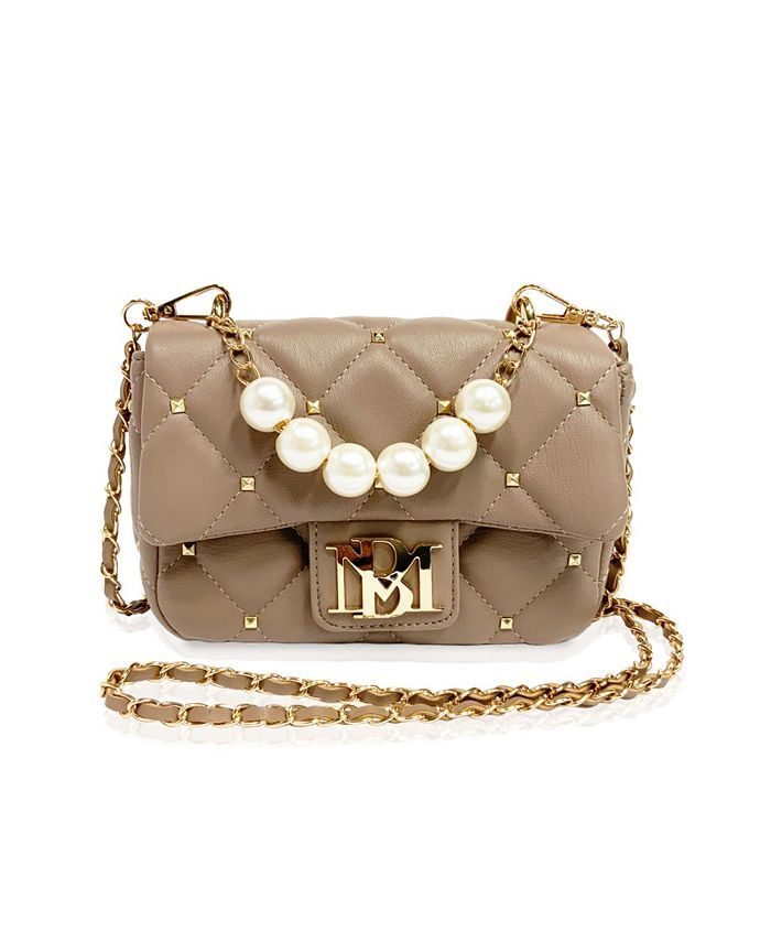 

Женская стеганая мини-сумка с клапаном Badgley Mischka, тан/бежевый