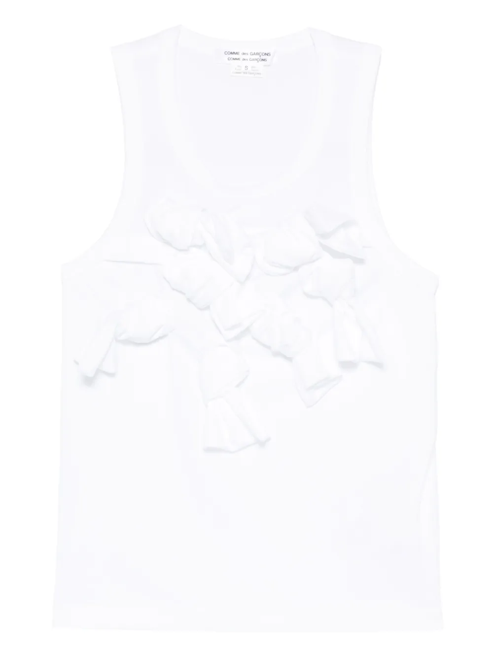 

Топ с оборками Comme Des Garçons Comme Des Garçons, белый