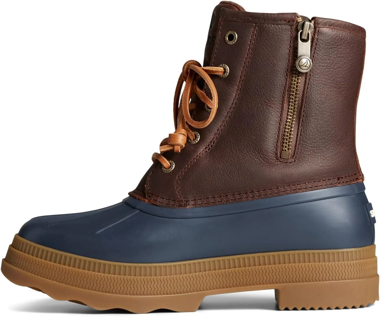 Мужские кожаные резиновые сапоги Sperry Saltwater 2.0, темно-синий — фото 4