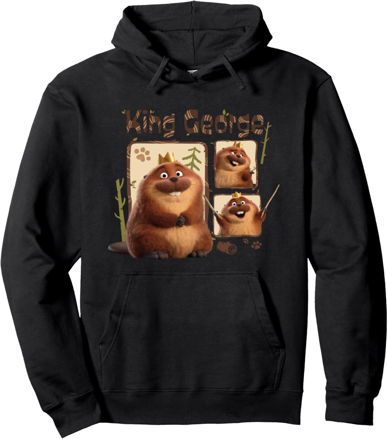 

Толстовка Disney Pixar Когда я стану бобром с изображением короля Джорджа Бобра, черный