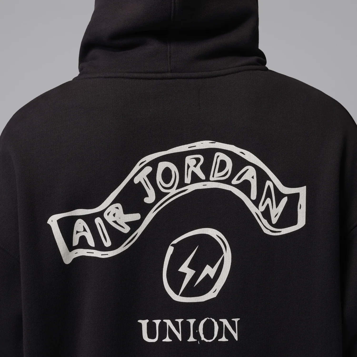 Худи Air Jordan x Union x Fragment на молнии, цвет 'Black Pale Ivory' — фото 4