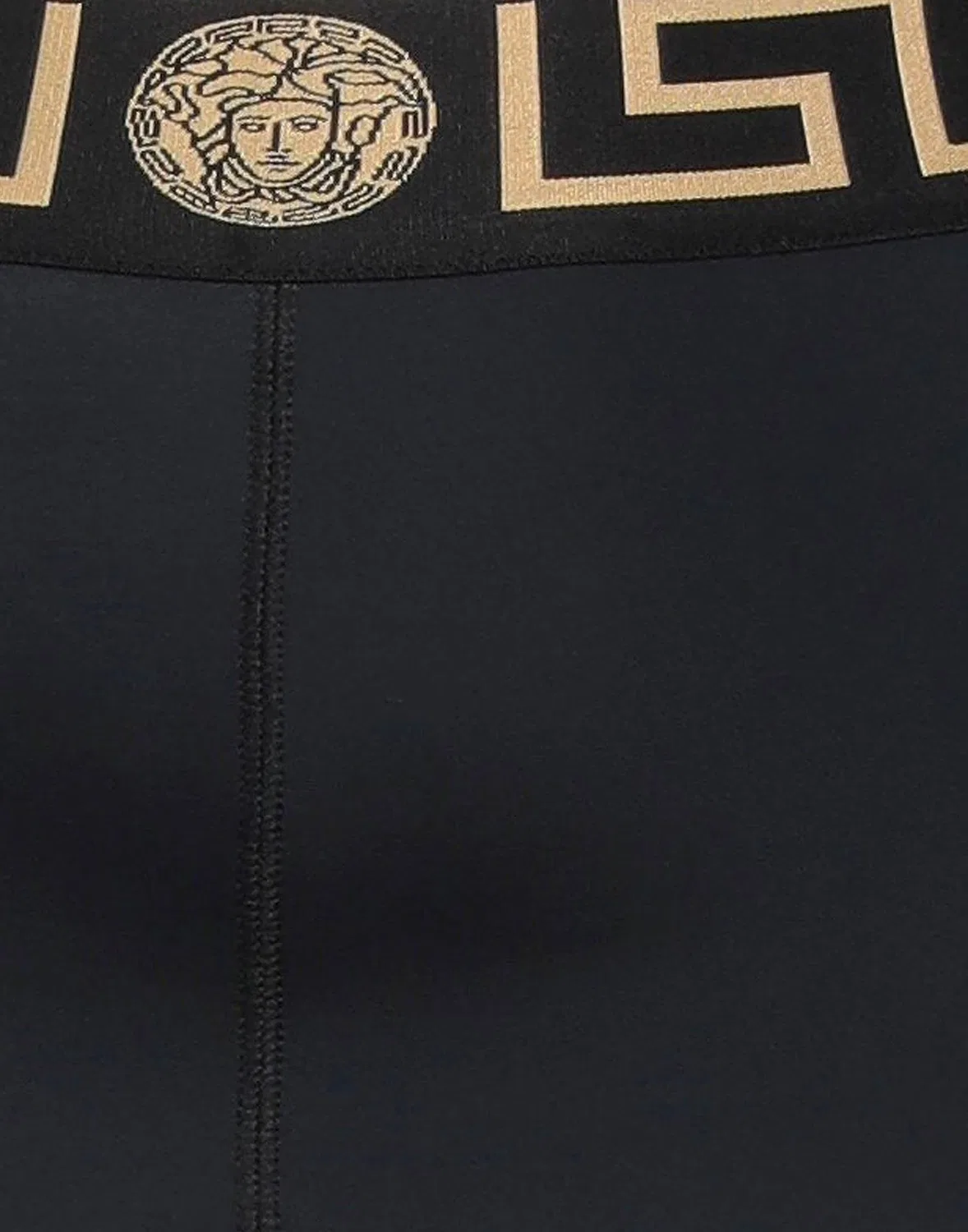 Шорты велосипедные из перфорированного трикотажа VERSACE черные — фото 4