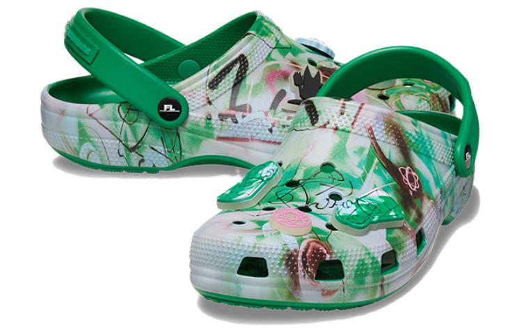 Сандалии Crocs x Futura Laboratories Classic Clog 'Green Ivy', разноцветный — фото 4