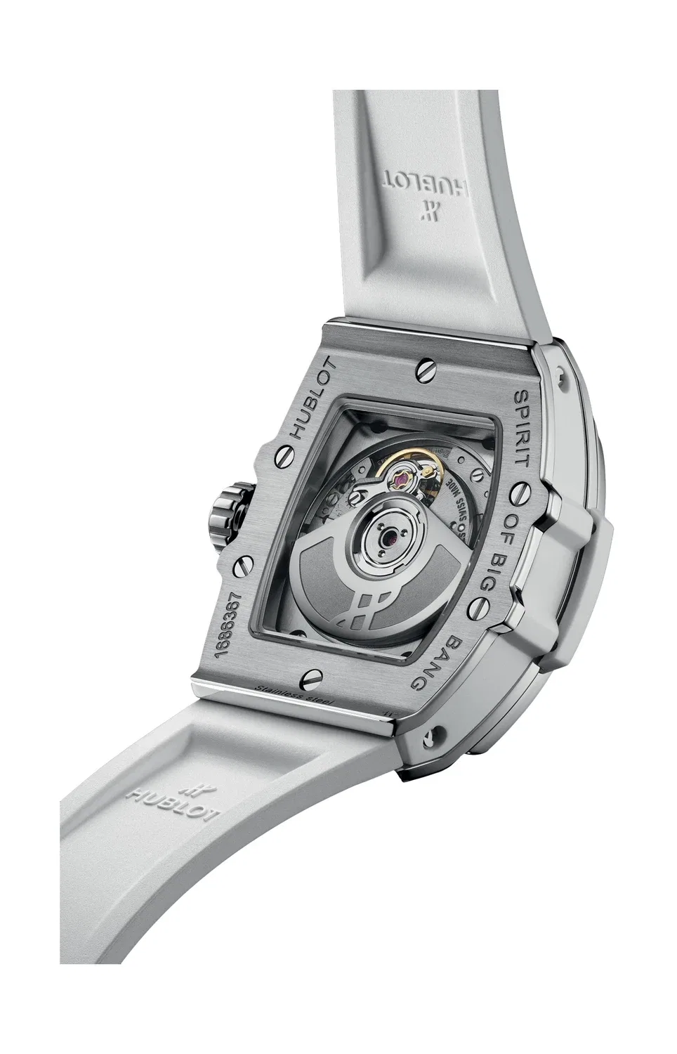 SPIRIT OF BIG BANG STEEL WHITE FULL PAVÉ 32 ММ - 682.SE.9000.RW.1604 HUBLOT, золотой — фото 4