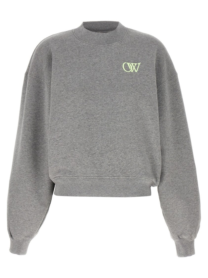 

"Ой" вышитый свитшот Off-White, серый