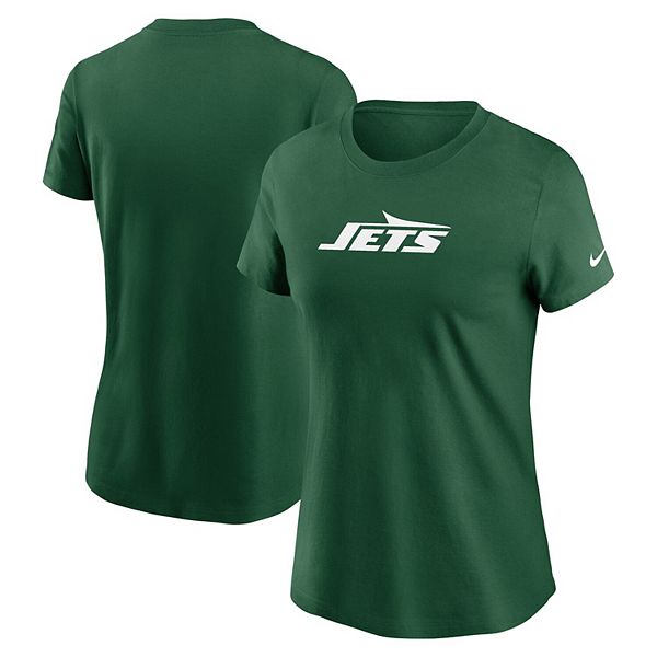 Женская зеленая футболка New York Jets с основным логотипом Nike — фото 2