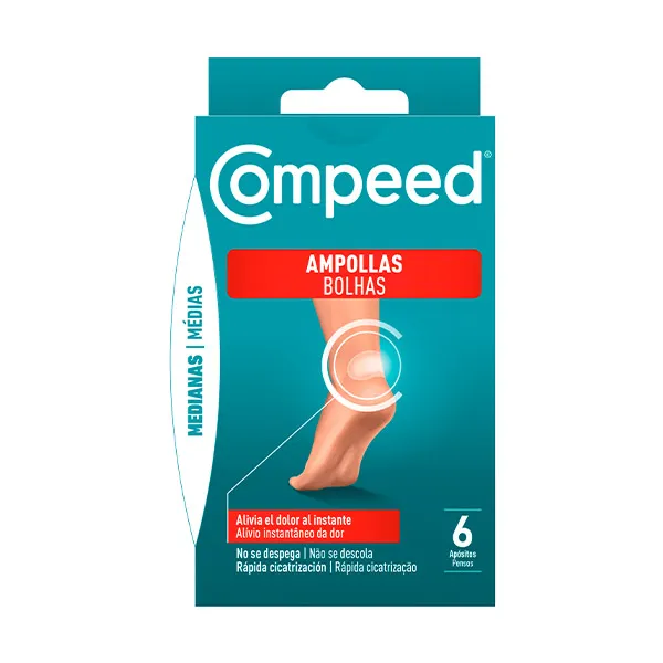 

Мгновенно снимает боль Apósitos Ampollas Medianas Compeed, 6 UD