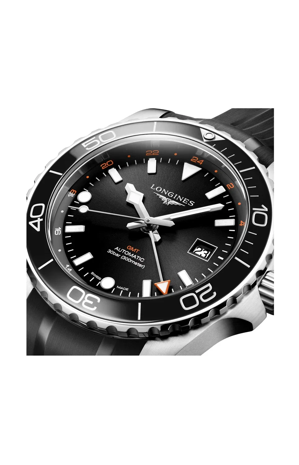 HYDROCONQUEST GMT 43 ММ - L3.890.4.56.9 LONGINES, серебряный — фото 3