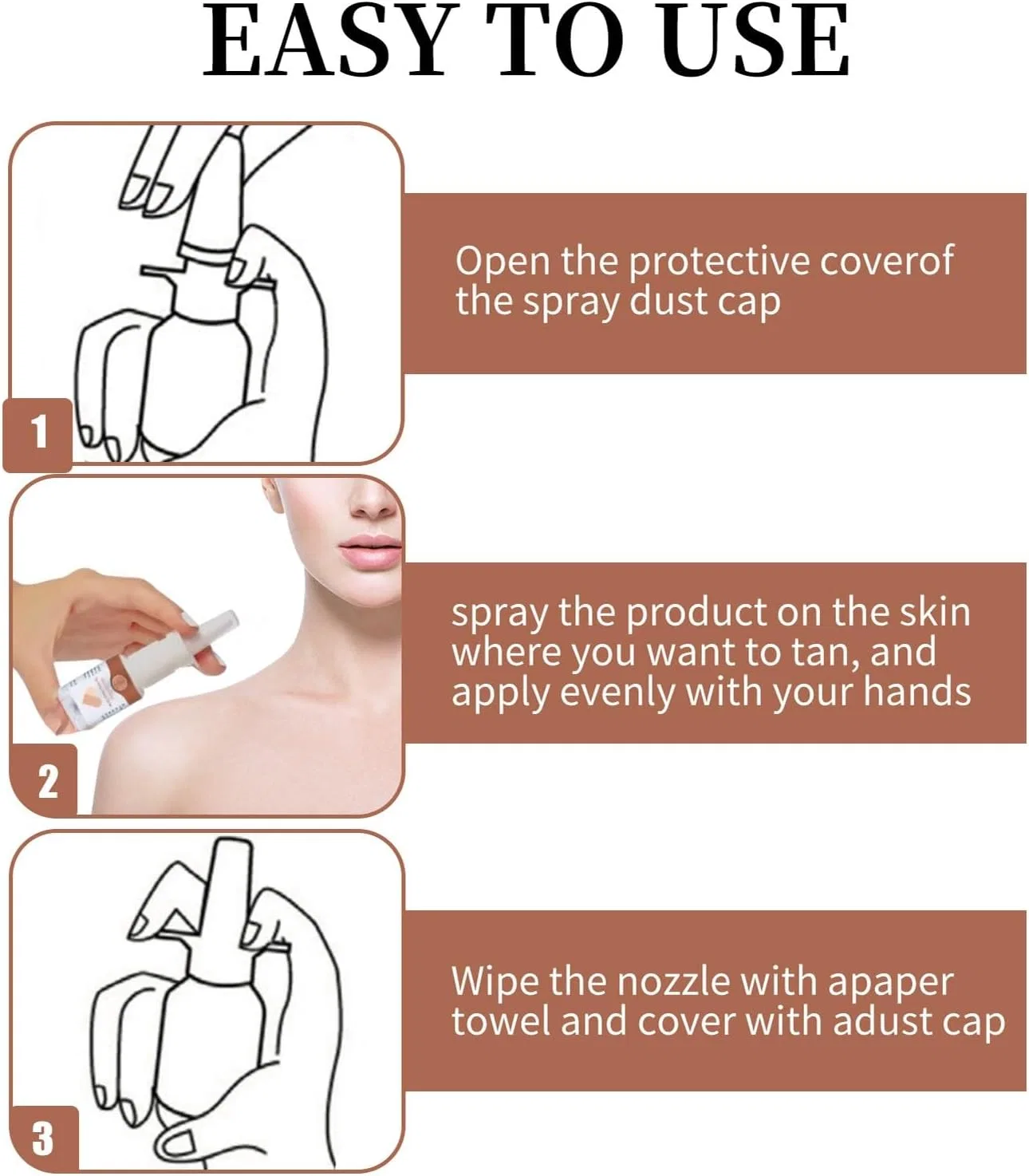 Набор для автозагара Natural Tan Enhancer Sunless Bronze Spray 30 мл — фото 2