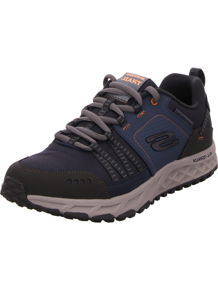 

Skechers Кроссовки на шнуровке с мембраной Tex синего цвета