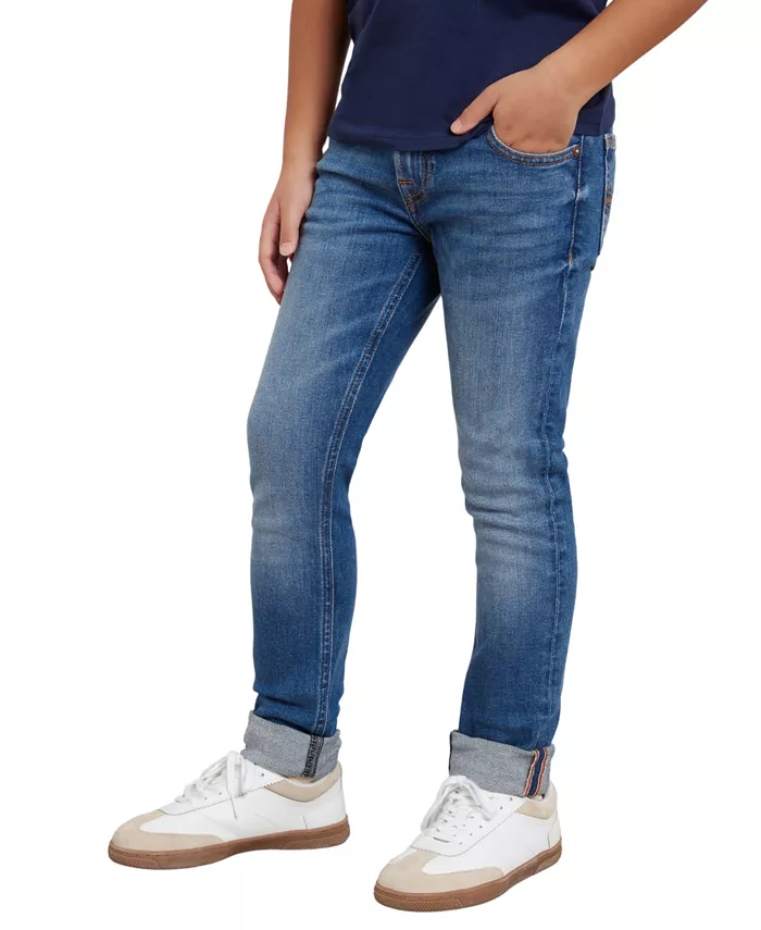 

Узкие джинсы Big Boys Skinny Fit Stretch Denim с пятью карманами GUESS, синий