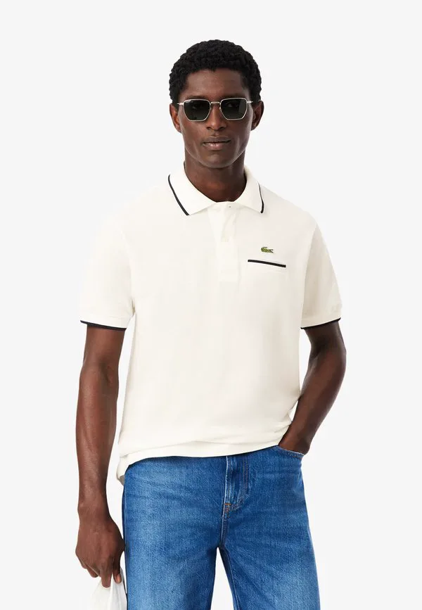 Рубашка поло Lacoste, Blanc/Bleu Marineev