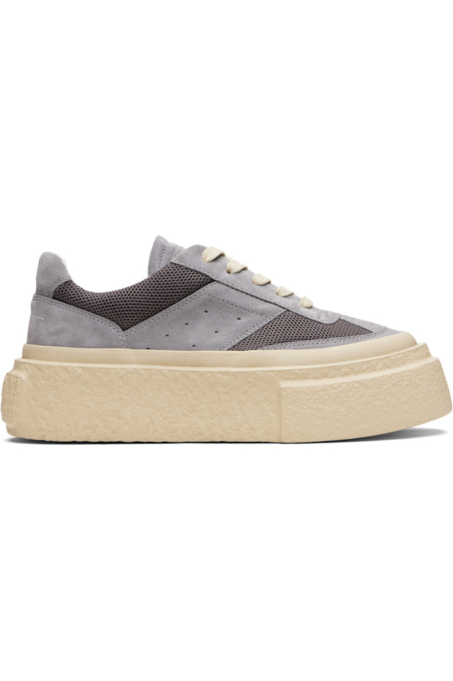 Платформенные кроссовки Mm6 Maison Margiela, серебряный