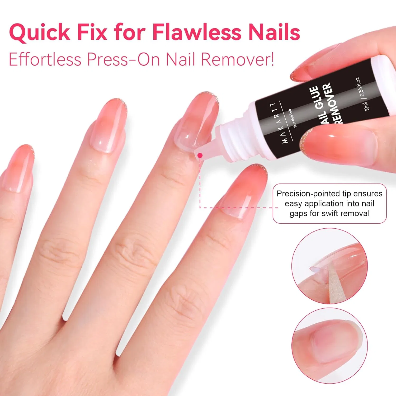 Набор клея для накладных ногтей Makartt с ремувером, 2 шт. по 20 мл Makartt, 20 Ml Semi-Nail Glue Set With Remover — фото 4