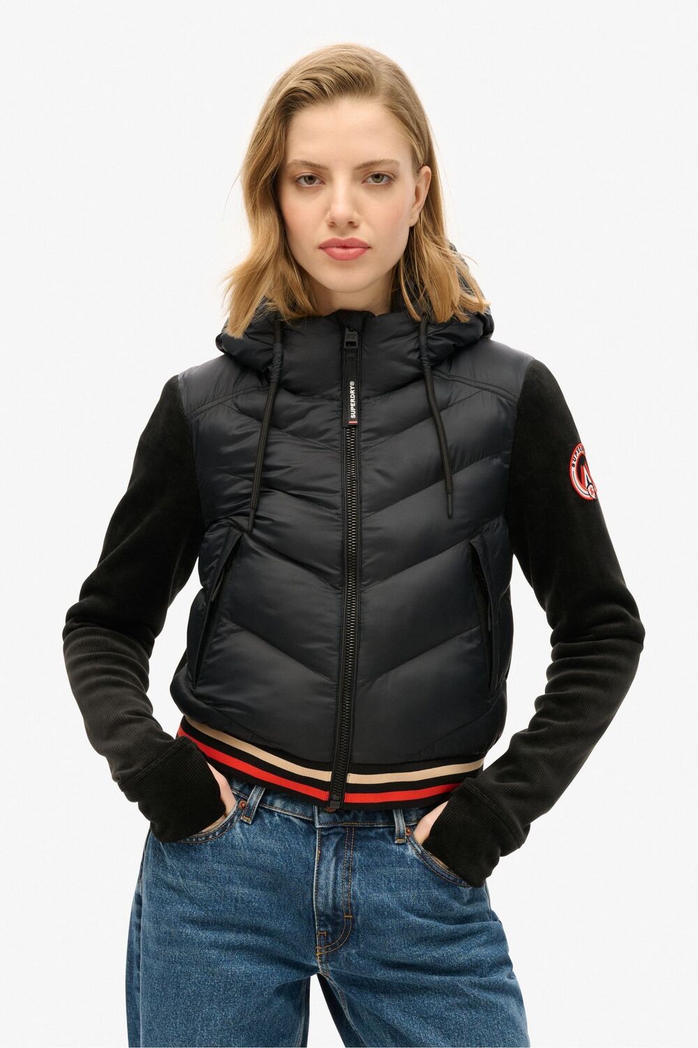 

Hood storm fuji гибридная куртка бомбер Superdry, черный