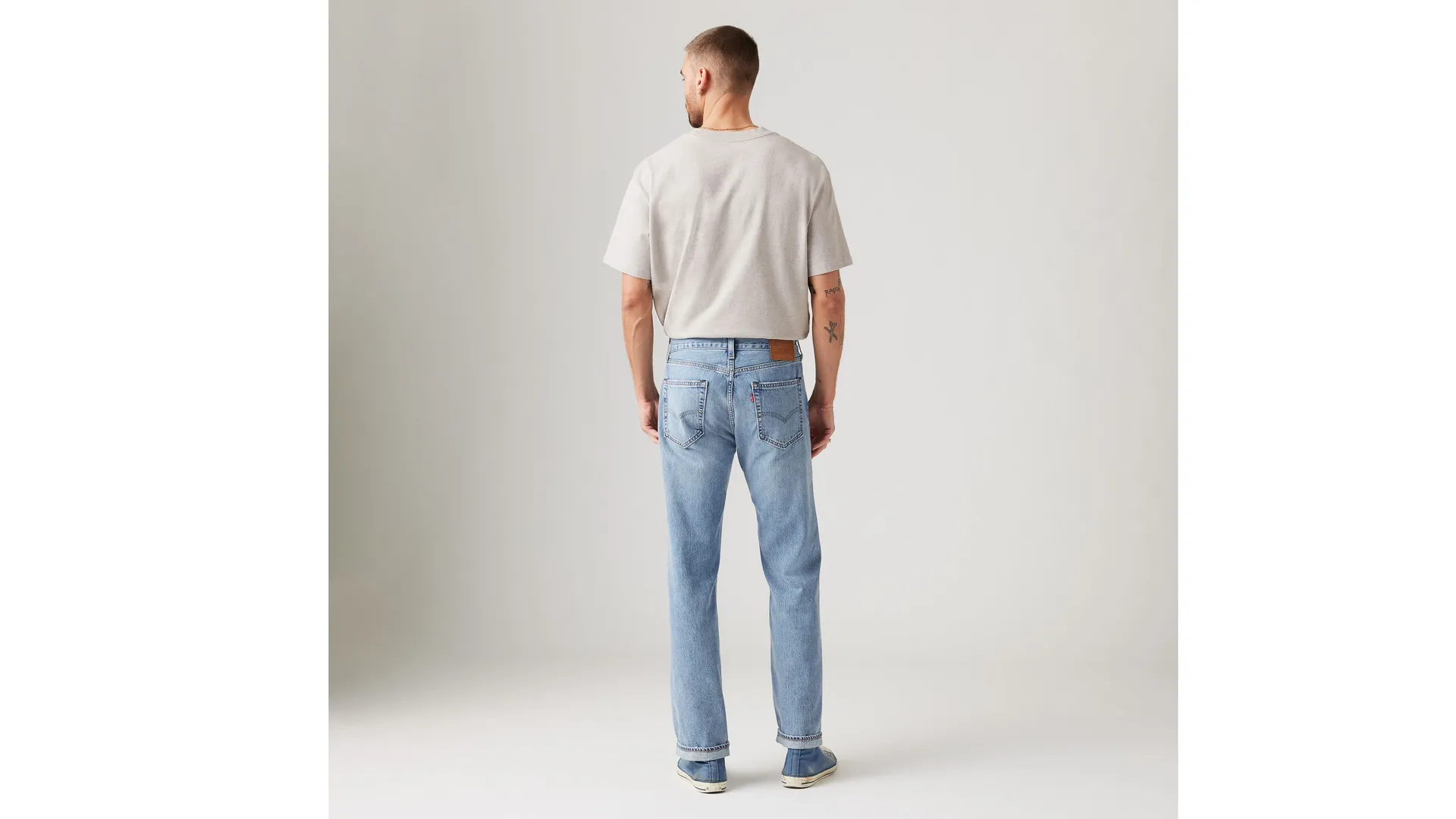 Мужские джинсы 505 стандартного кроя с кромкой Levi's, цвет Gotta Be There - Light Wash - Non-Stretch — фото 3