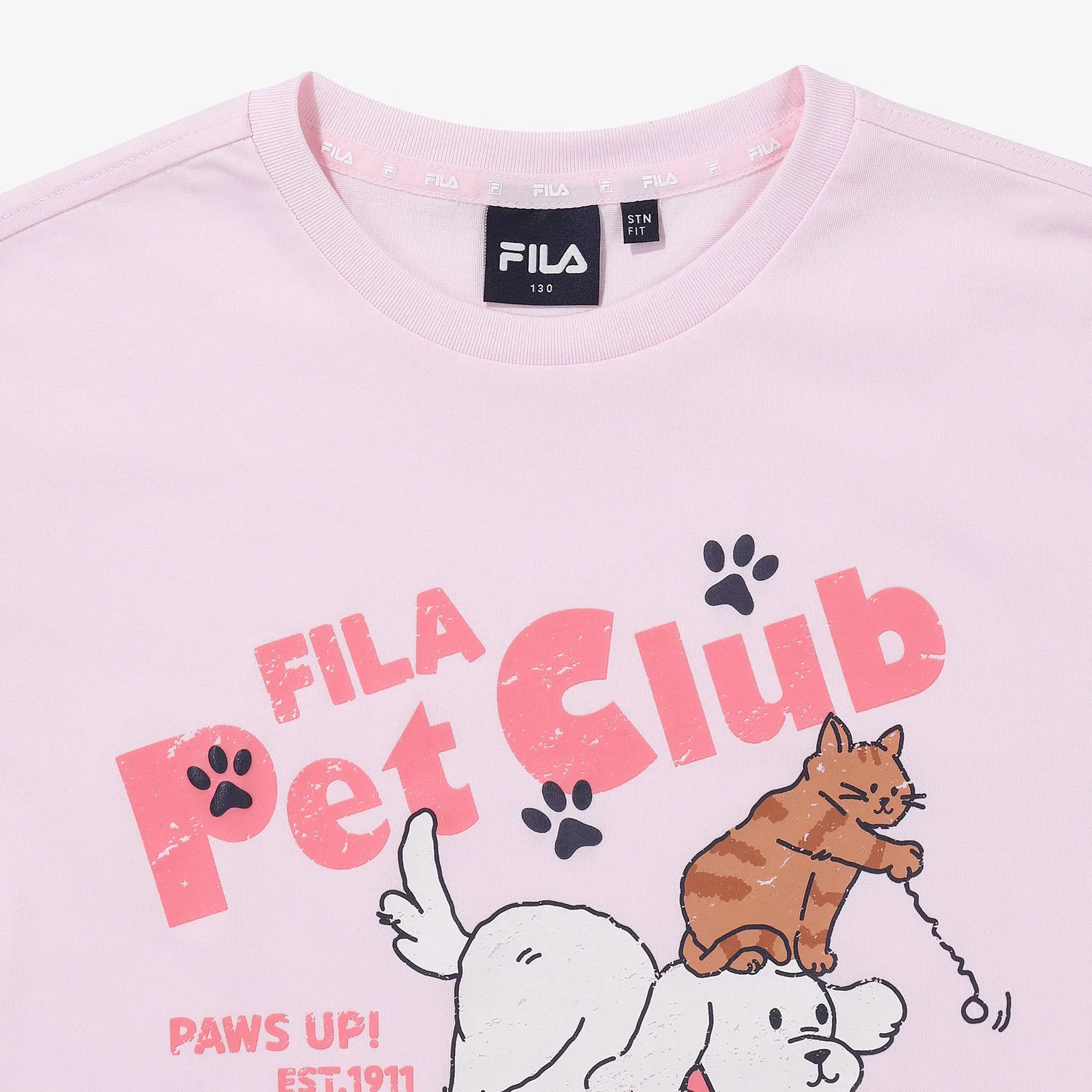 Детская футболка Pet Club розовая от Fila Kids — фото 2