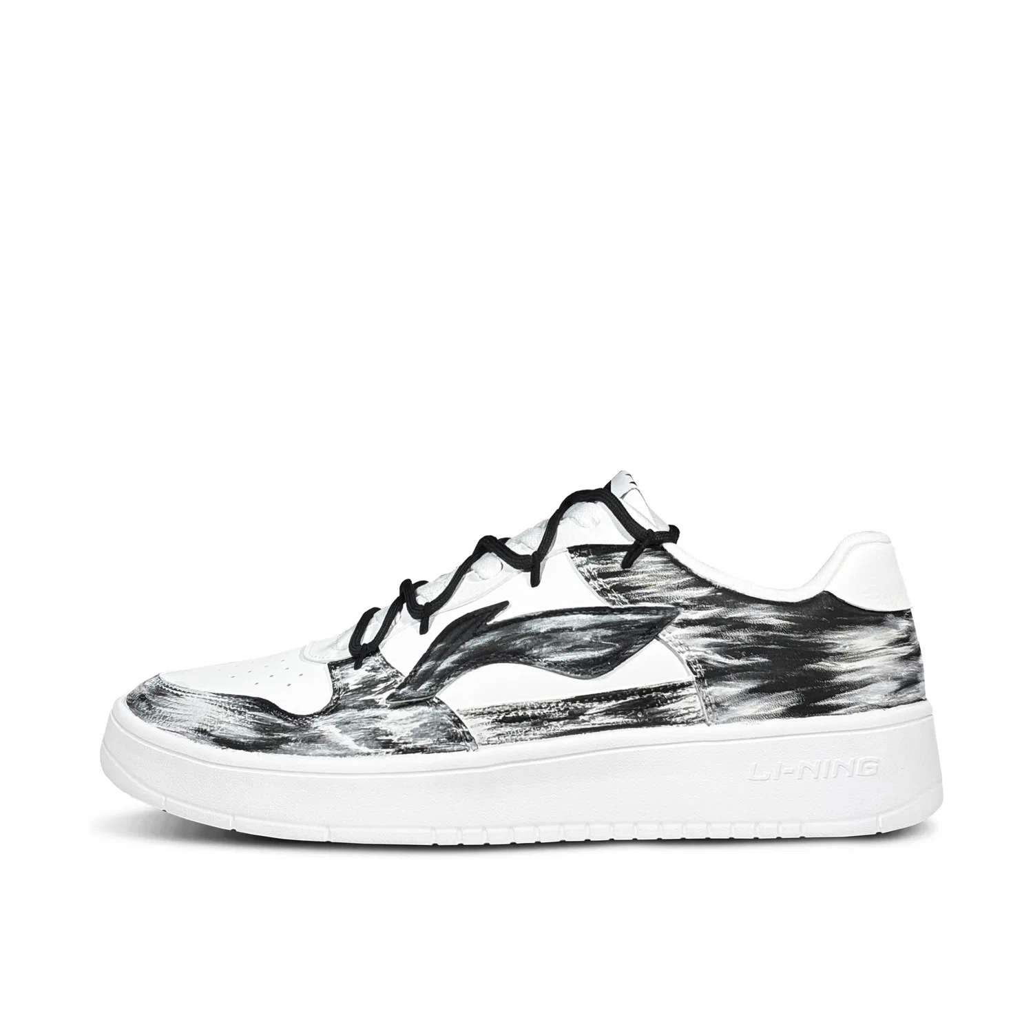 Кроссовки скейтбордические с принтом Li-Ning Black White