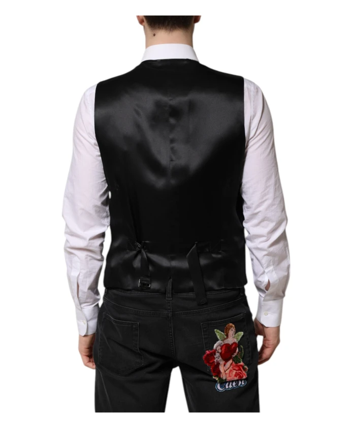 Однобортный жилет Dolce & Gabbana, черный — фото 3