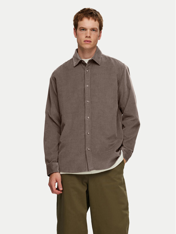 

Рубашка стандартного кроя Selected Homme, серый