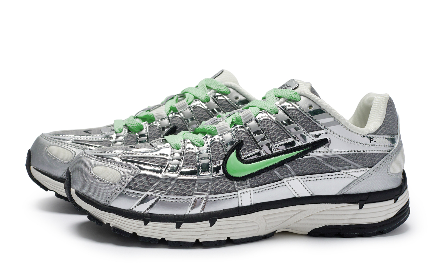 Кроссовки для бега P-6000 унисекс с низким верхом зеленые Nike — фото 3