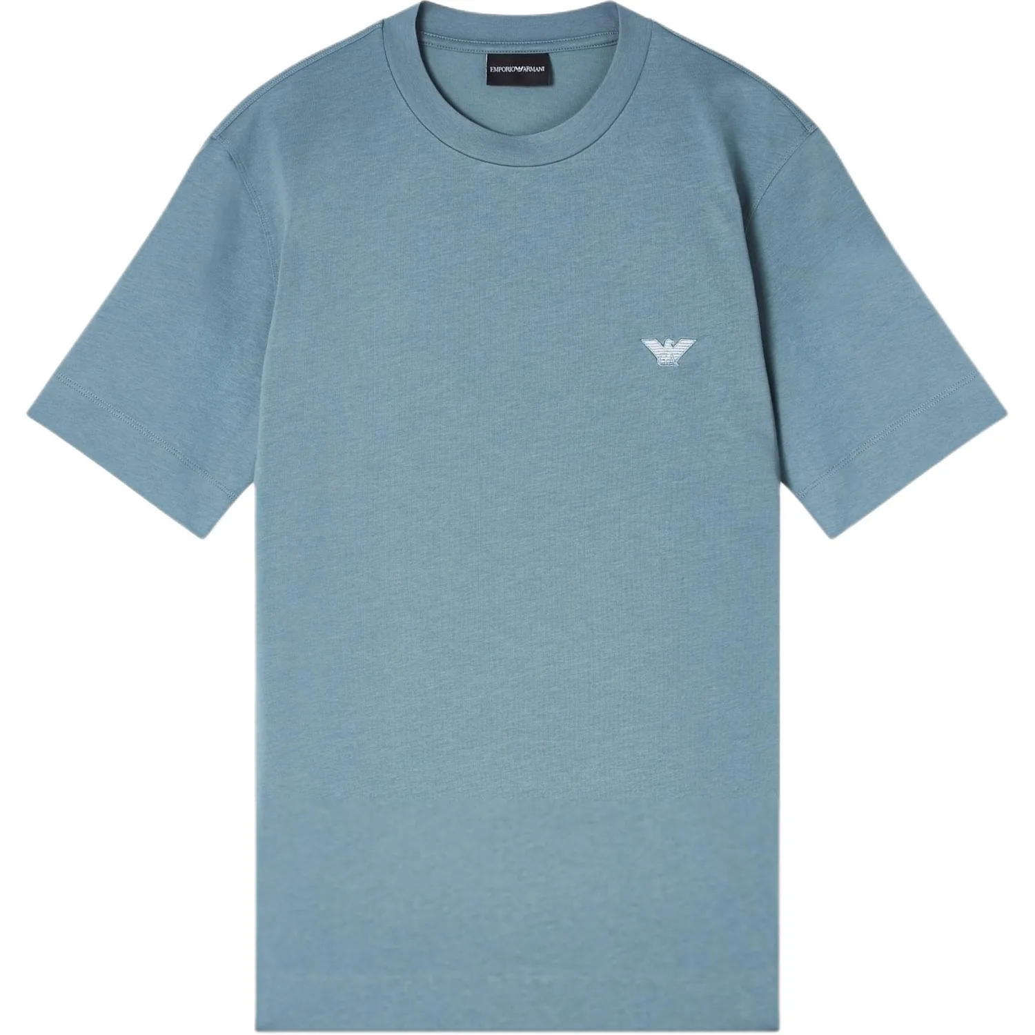 Футболка slim-fit из плотного джерси EMPORIO ARMANI, синий
