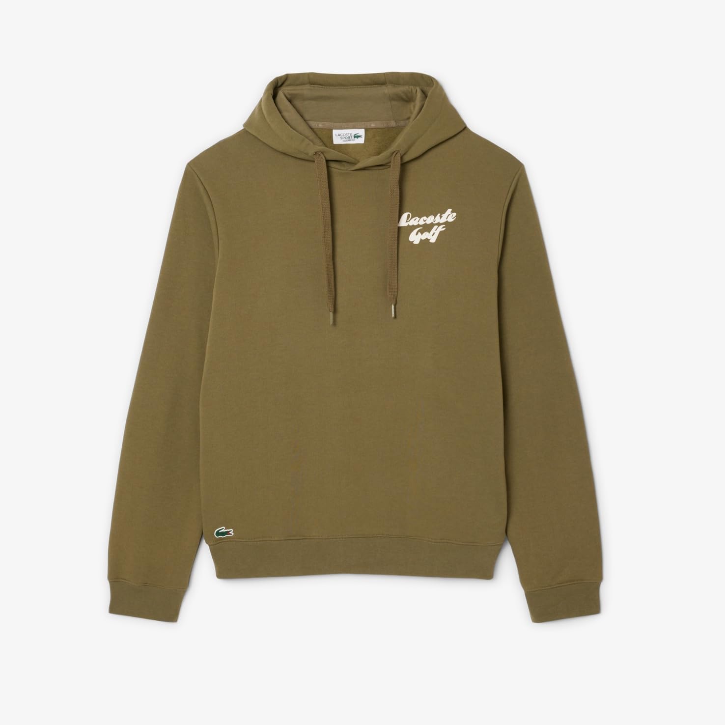 Мужская толстовка Lacoste (официальная) с принтом игрока на спине, зеленый — фото 4