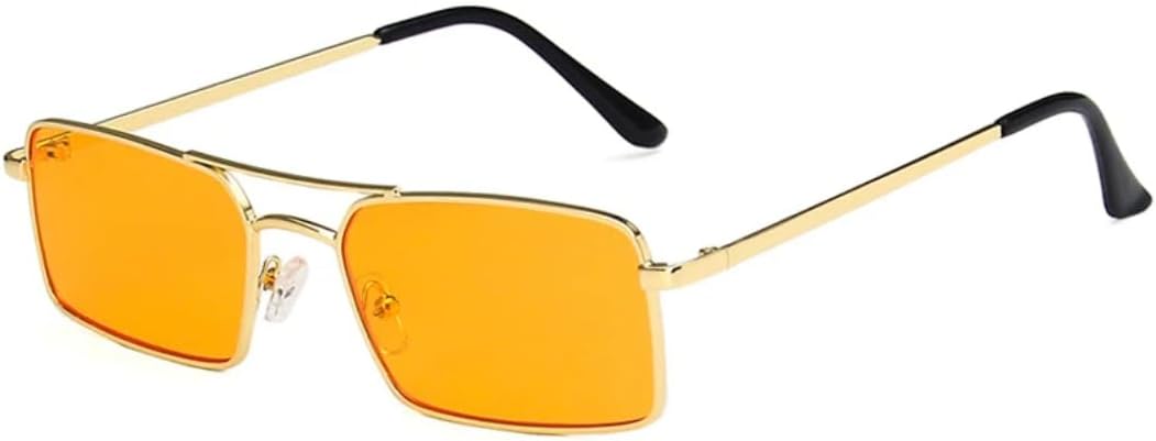 

Женские солнцезащитные очки, модные классические металлические очки; мужские солнцезащитные очки для активного отдыха и вождения с защитой от УФ-излучения UV400 VVTWSSW, Gold Yellow