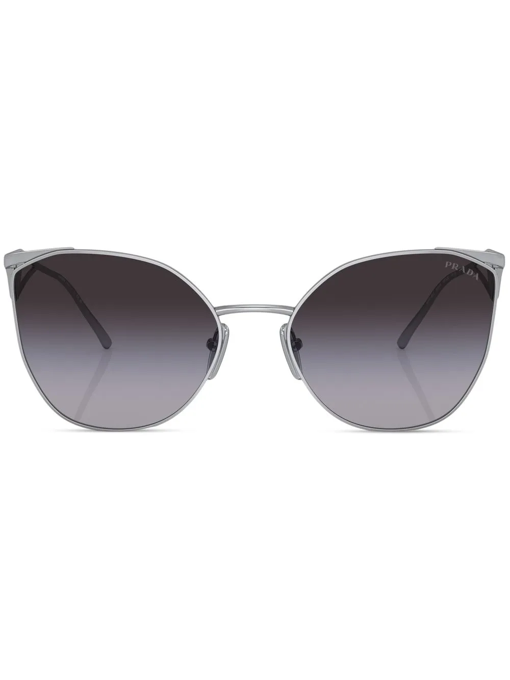 

Солнцезащитные очки в оправе 'кошачий глаз' с логотипом Prada Eyewear, серебяный