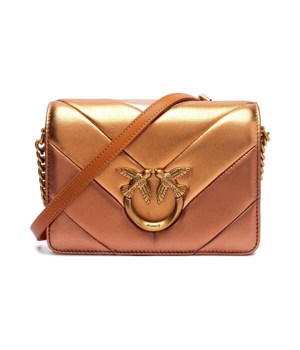 

Сумка женская Pinko кожаная стеганая, коричневый