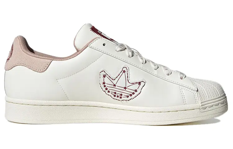 Adidas originals Superstar Обувь для скейтбординга унисекс, Белый/Розовый/Красный — фото 2