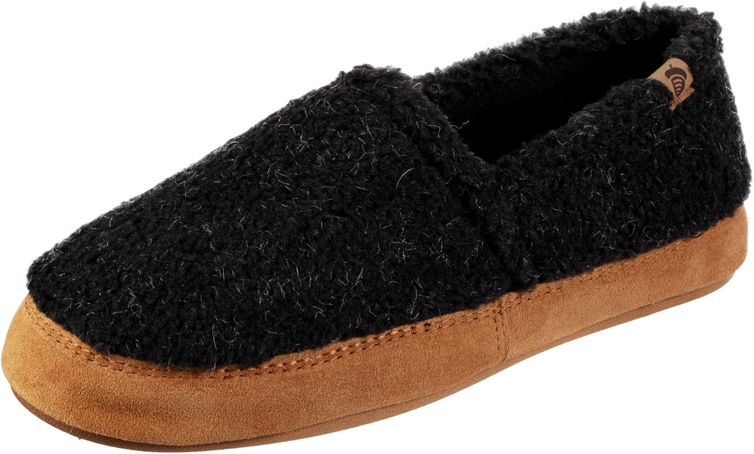 

Мужские мокасины Acorn с стелькой из пены с эффектом памяти, замшевыми боковыми вставками и резиновой подошвой, черный