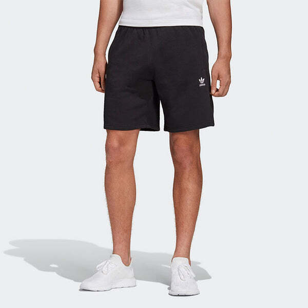 Шорты оригинальные основные короткие шорты с логотипом мужские Adidas, черный — фото 3