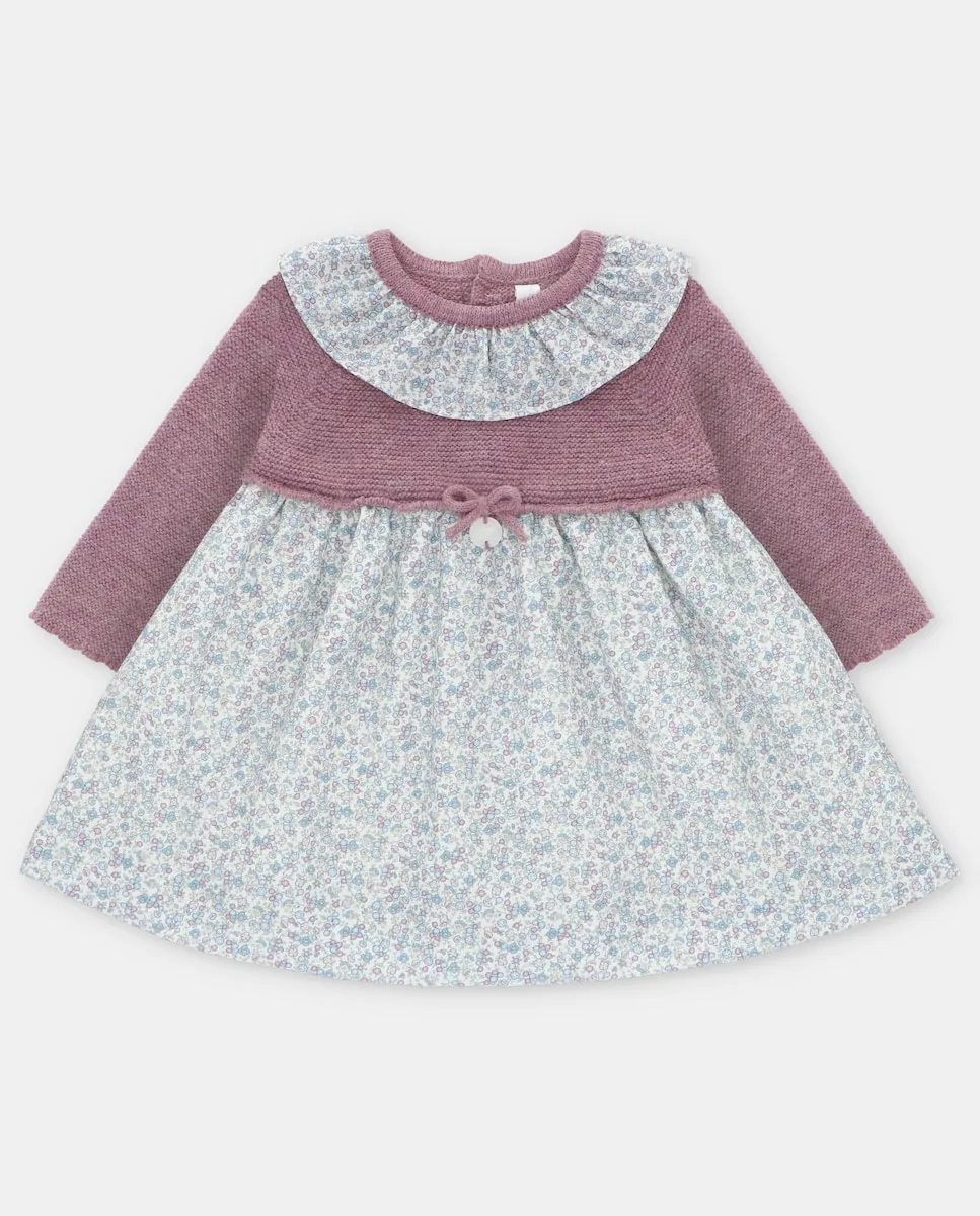 

Детское платье с микропринтом цветов в цвете лаванды Martín Aranda