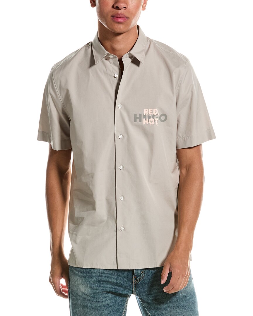 

Рубашка Hugo Boss Ebor Woven, серый