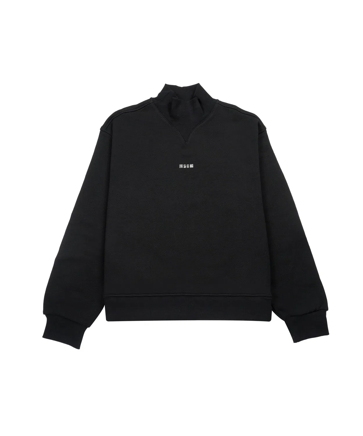 Свитшот с зеркальным эффектом MSGM, хлопок, черный
