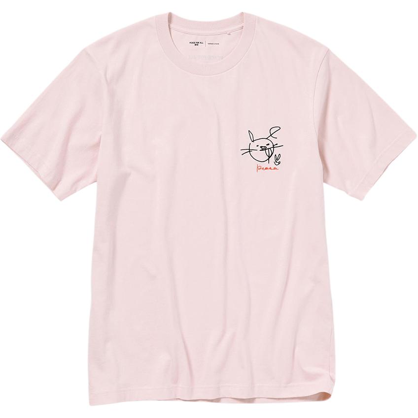 Футболка Peace For All SS26 Unisex UNIQLO, pastel розовый